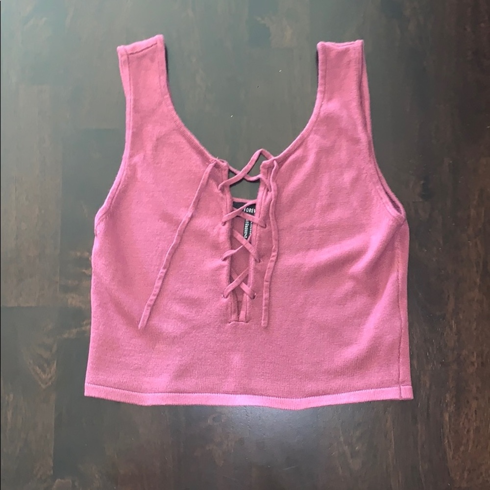 Forever 21 Crop Sweater Tank Top